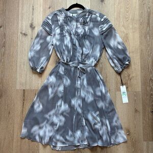 Calvin Klein Gray Long Sleeve Dress